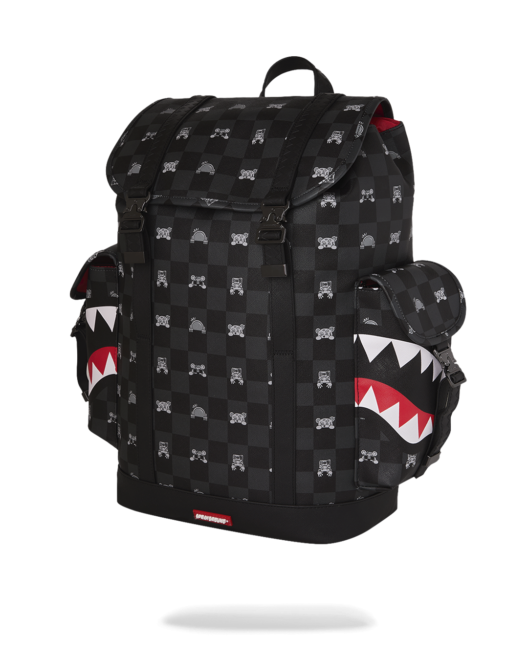 GRAY PEEKING CHARACTER CHECK MONTE CARLO BACKPACK