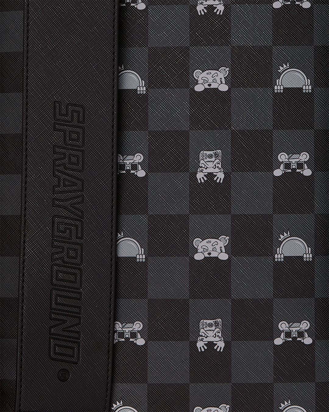 GRAY PEEKING CHARACTER CHECK MONTE CARLO BACKPACK