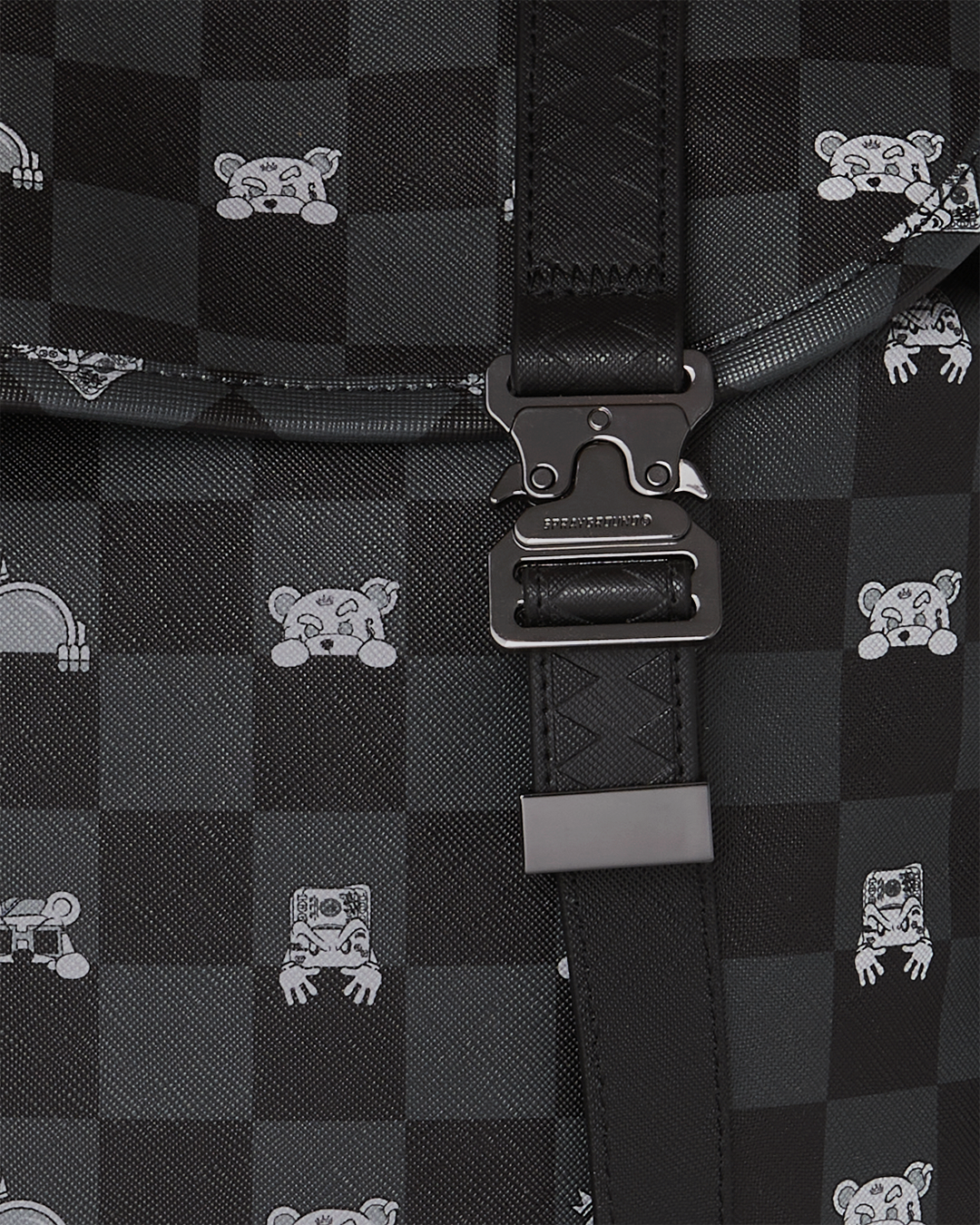 GRAY PEEKING CHARACTER CHECK MONTE CARLO BACKPACK