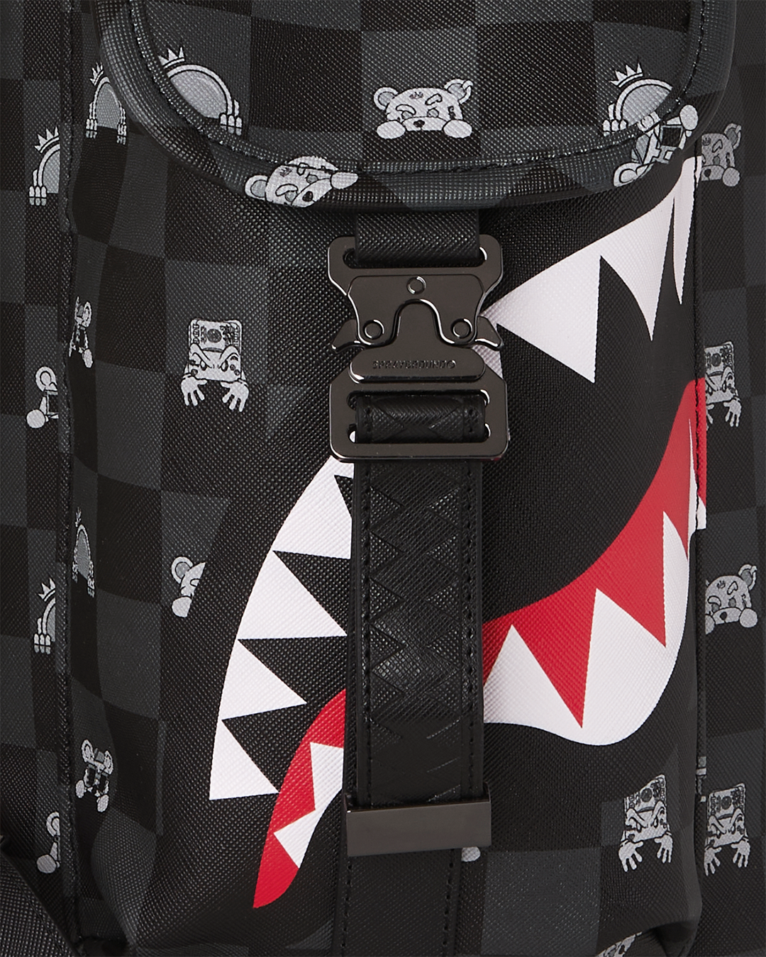 GRAY PEEKING CHARACTER CHECK MONTE CARLO BACKPACK