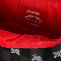 GRAY PEEKING CHARACTER CHECK MONTE CARLO BACKPACK