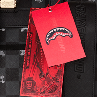 GRAY PEEKING CHARACTER CHECK MONTE CARLO BACKPACK