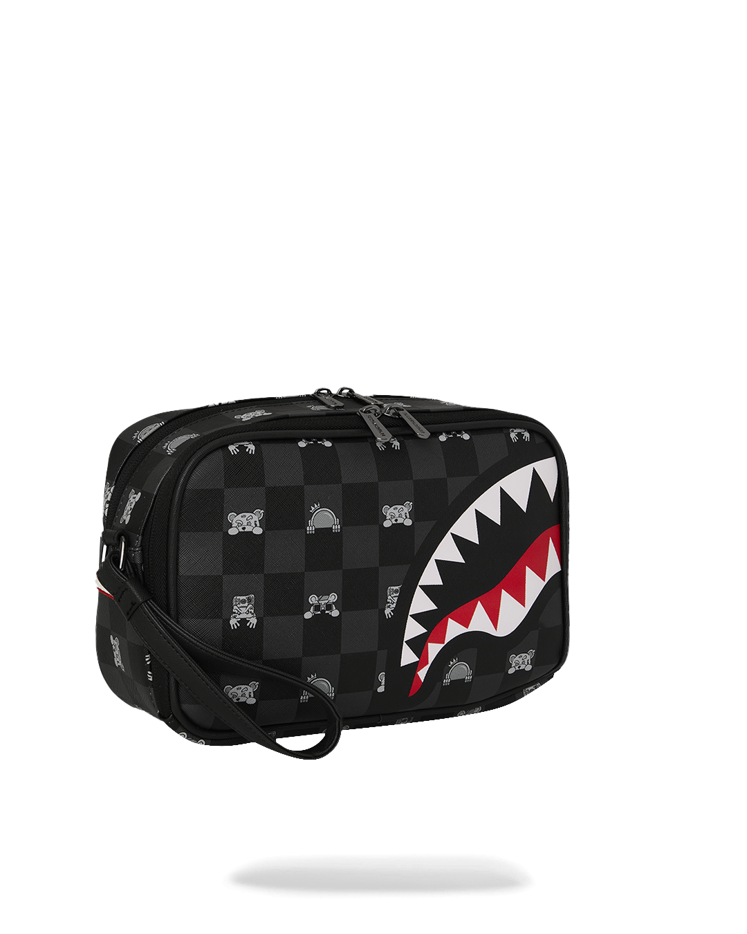 GRAY PEEKING CHARACTER CHECK TOILETRY BRICK