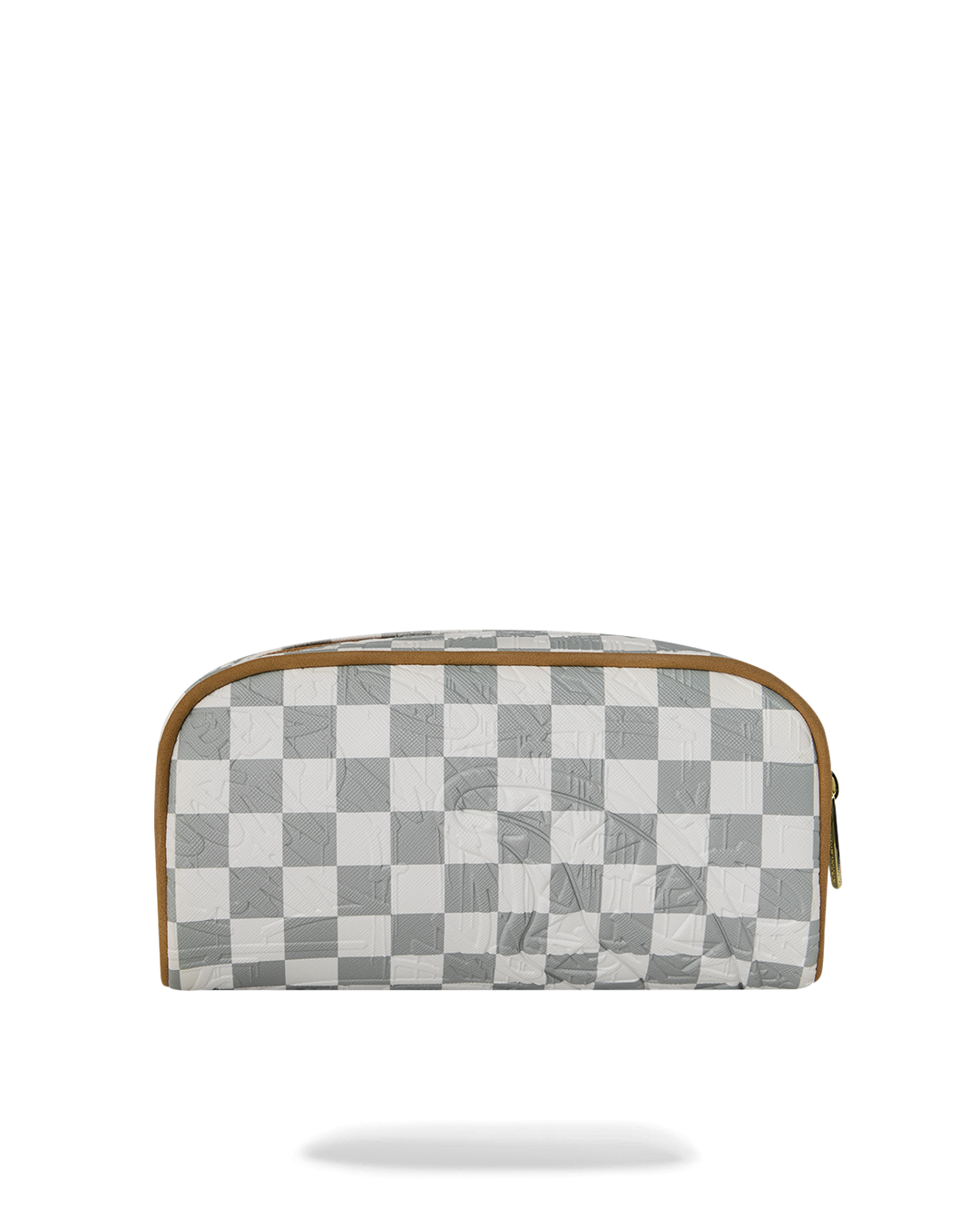 GRAFF EMBOSSED CREAM CHECK POUCH