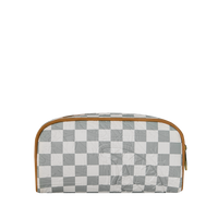 GRAFF EMBOSSED CREAM CHECK POUCH