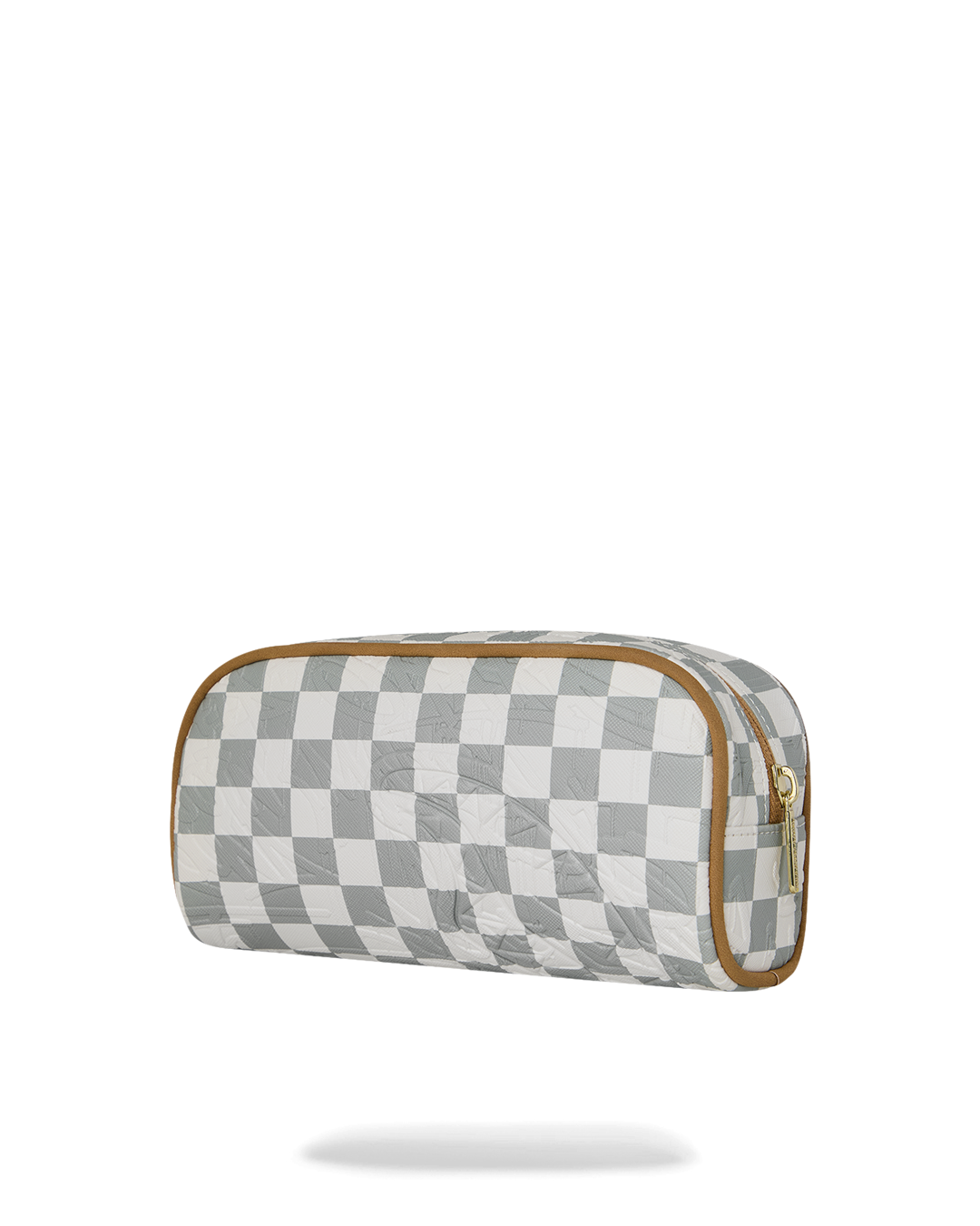 GRAFF EMBOSSED CREAM CHECK POUCH