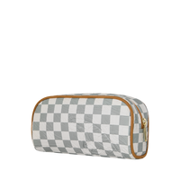 GRAFF EMBOSSED CREAM CHECK POUCH