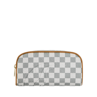 GRAFF EMBOSSED CREAM CHECK POUCH