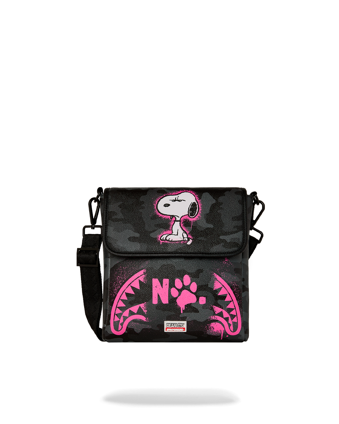 SNOOPY PINK STENCIL MESSENGER SLING