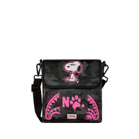 SNOOPY PINK STENCIL MESSENGER SLING