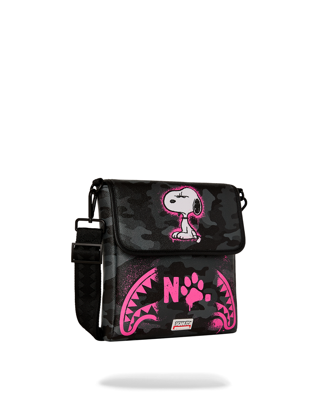 SNOOPY PINK STENCIL MESSENGER SLING