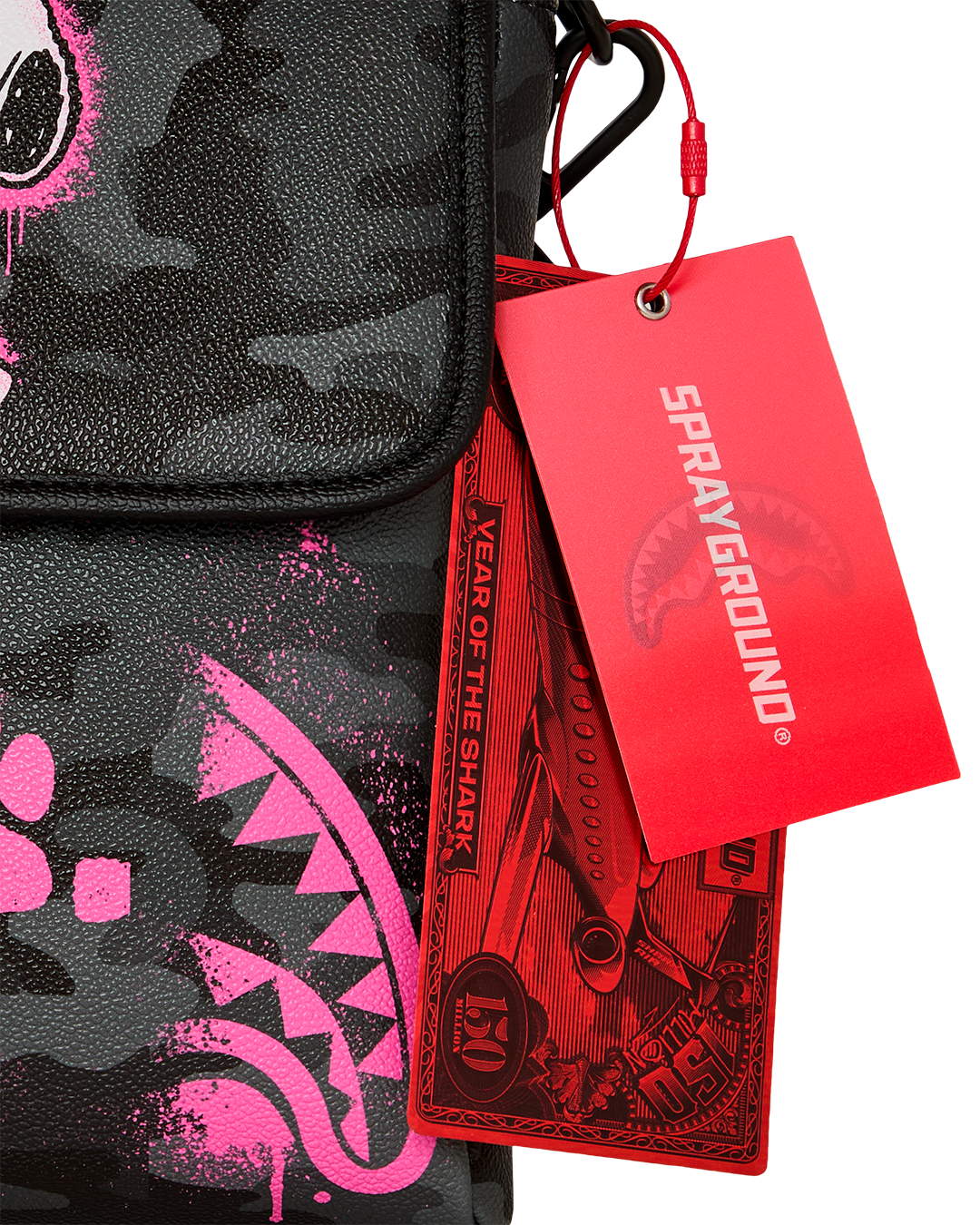 SNOOPY PINK STENCIL MESSENGER SLING