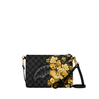GOLD FLORAL REMIX CROSSOVER CLUTCH