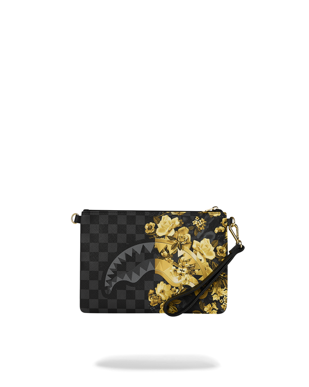 GOLD FLORAL REMIX CROSSOVER CLUTCH