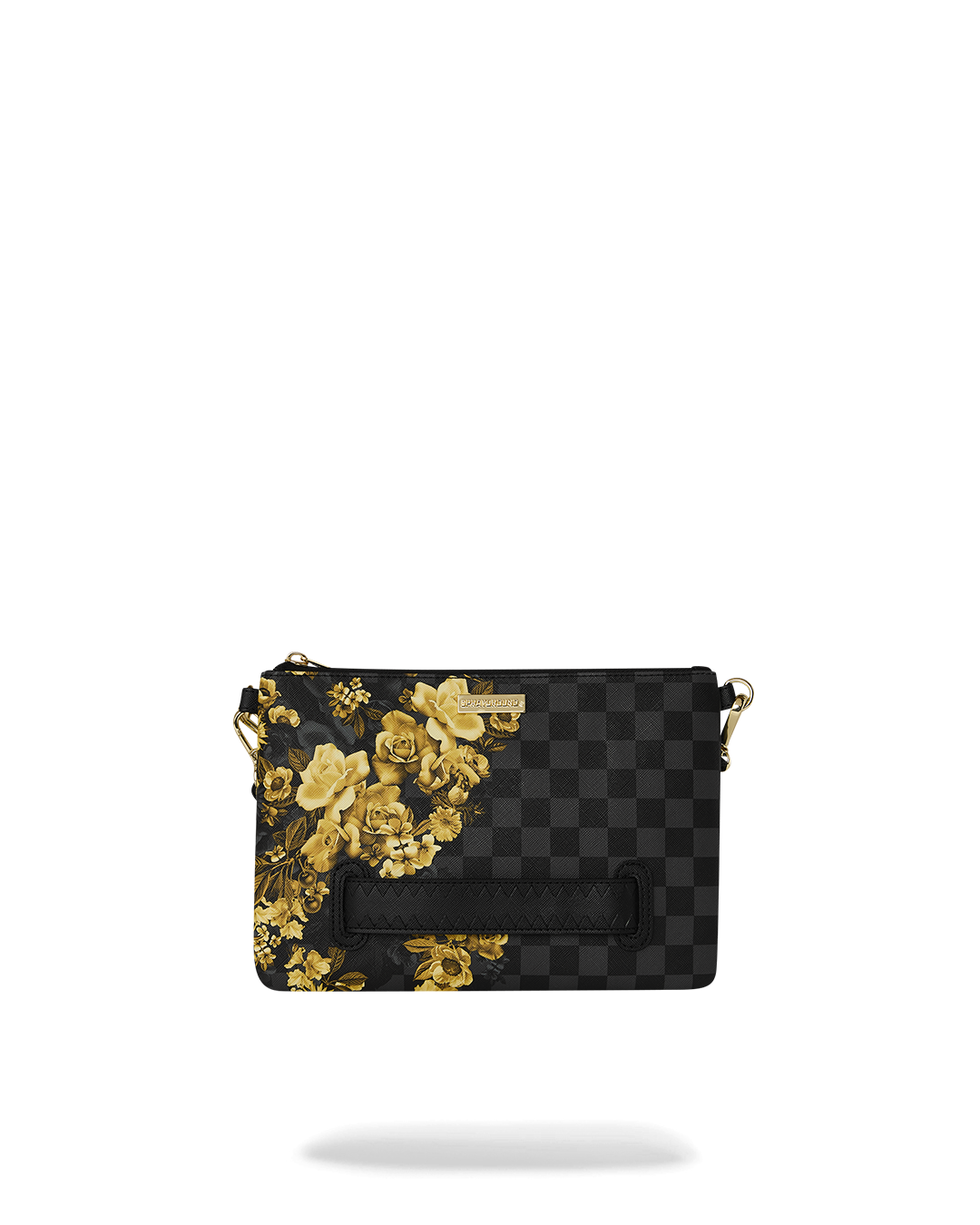 GOLD FLORAL REMIX CROSSOVER CLUTCH