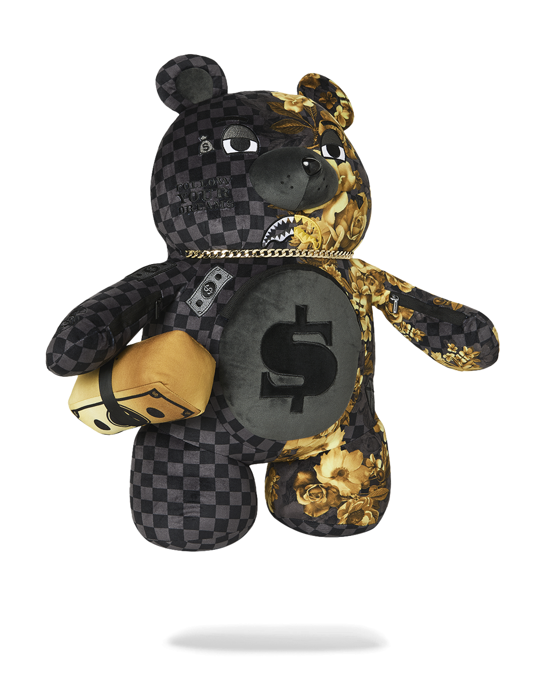 GOLD FLORAL REMIX MONEYBEAR BACKPACK