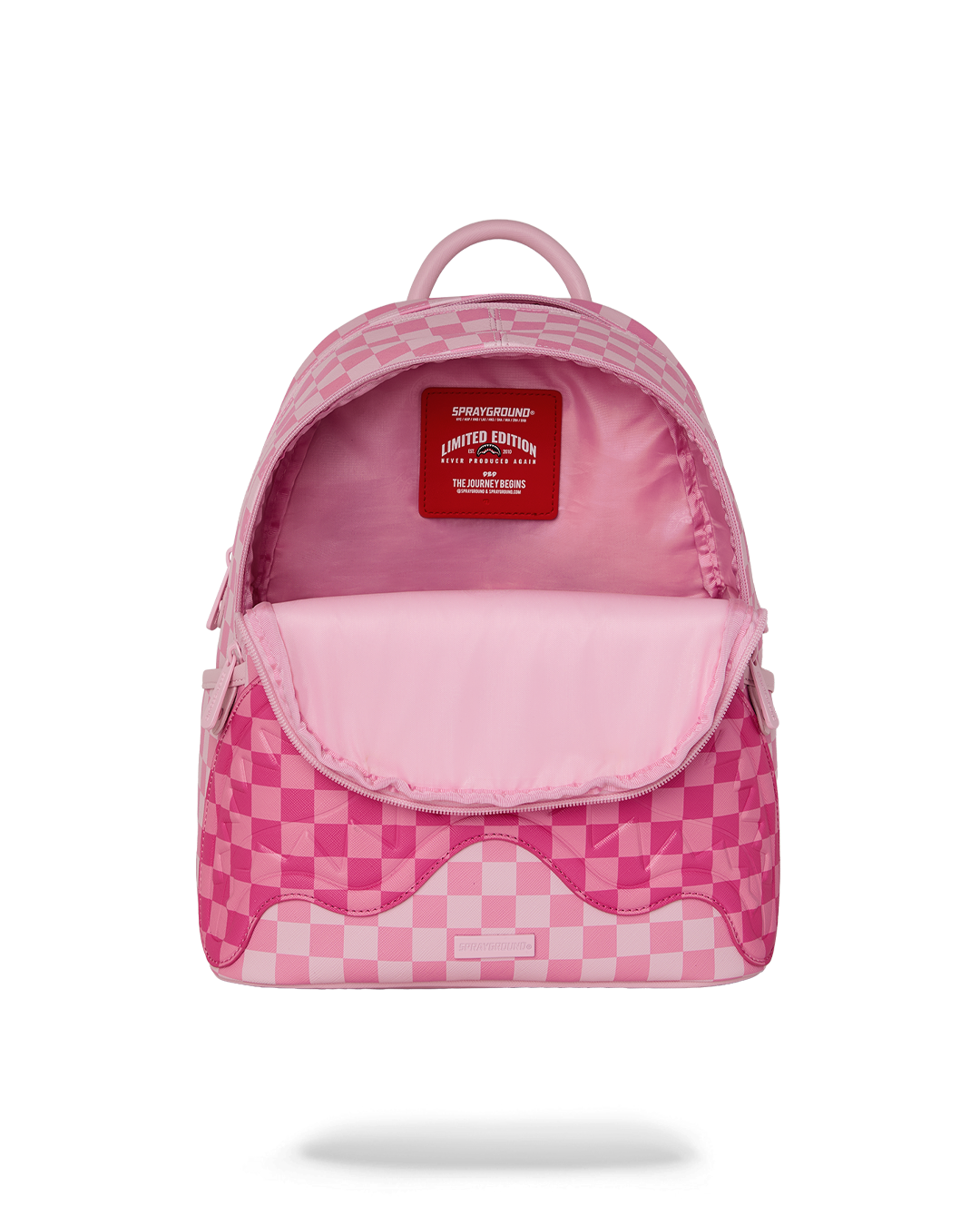 PINK SHARKS IN PARIS PATCH SAVAGE BACKPACK