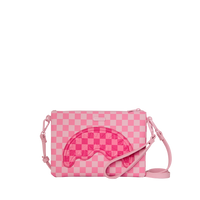 PINK SHARKS IN PARIS PATCH CROSSOVER CLUTCH