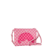 PINK SHARKS IN PARIS PATCH CROSSOVER CLUTCH