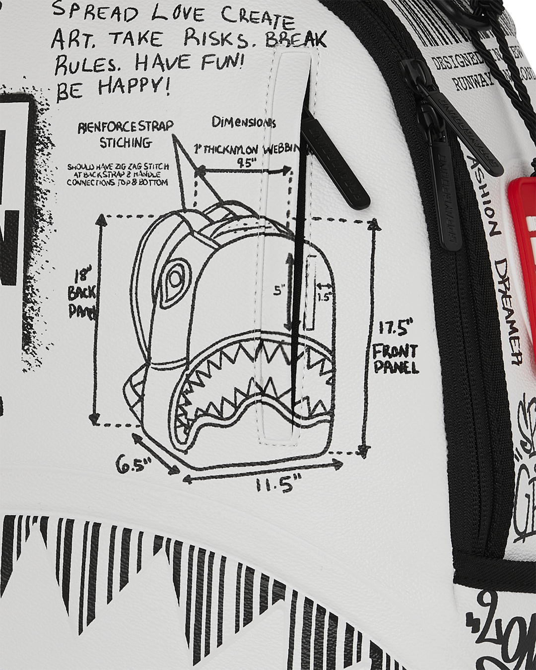 LFW SKETCHED BLACK AND WHITE DLXSV BACKPACK