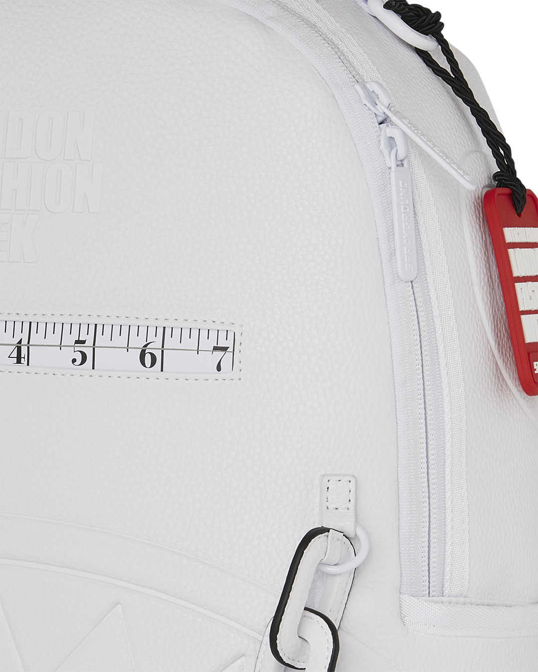 LFW WHITE LEATHER CHAIN DLXSV BACKPACK