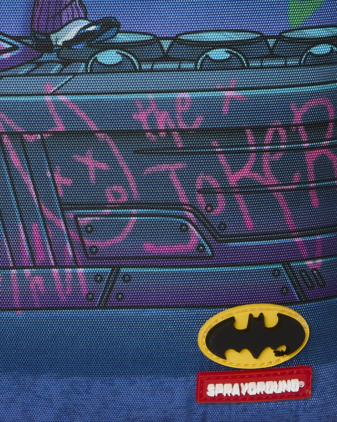 DC JOKER TAGGED UP BATMOBILE DLXSR BACKPACK