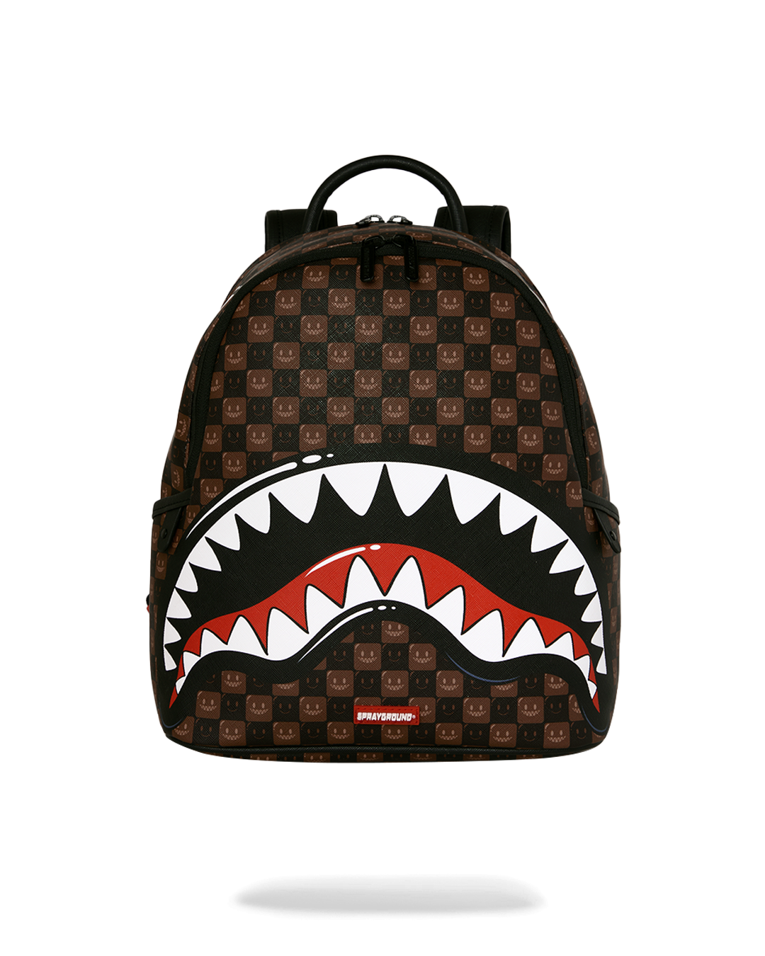 SHARKS IN PARIS WTF BUBBLE BROWN CHECK SAVAGE BACKPACK