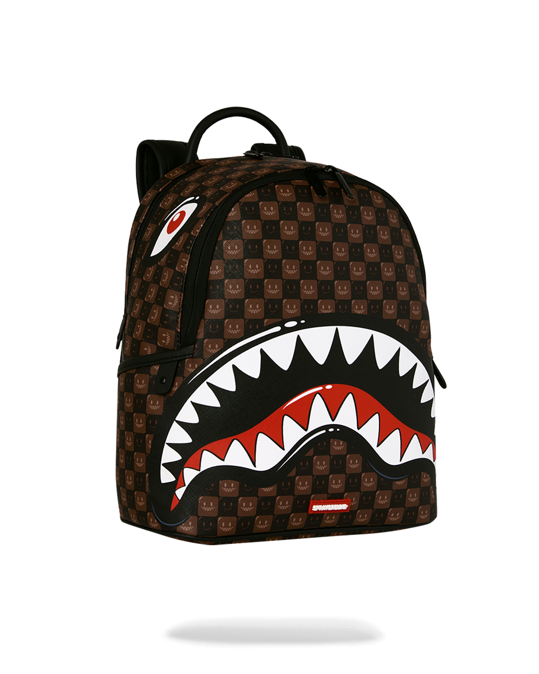 SHARKS IN PARIS WTF BUBBLE BROWN CHECK SAVAGE BACKPACK