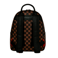 SHARKS IN PARIS WTF BUBBLE BROWN CHECK SAVAGE BACKPACK