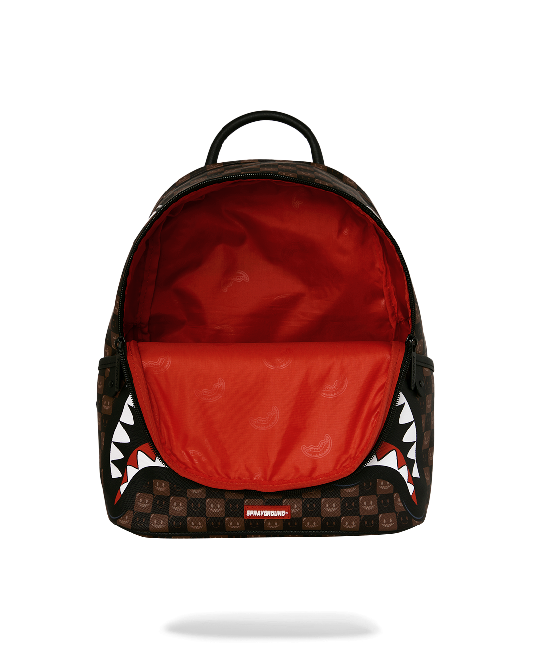 SHARKS IN PARIS WTF BUBBLE BROWN CHECK SAVAGE BACKPACK