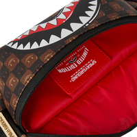 SHARKS IN PARIS WTF BUBBLE BROWN CHECK CROSSBODY