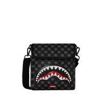 SHARKS IN PARIS WTF BUBBLY BLACK CHECK MESSENGER SLING