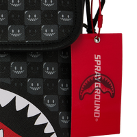 SHARKS IN PARIS WTF BUBBLY BLACK CHECK MESSENGER SLING