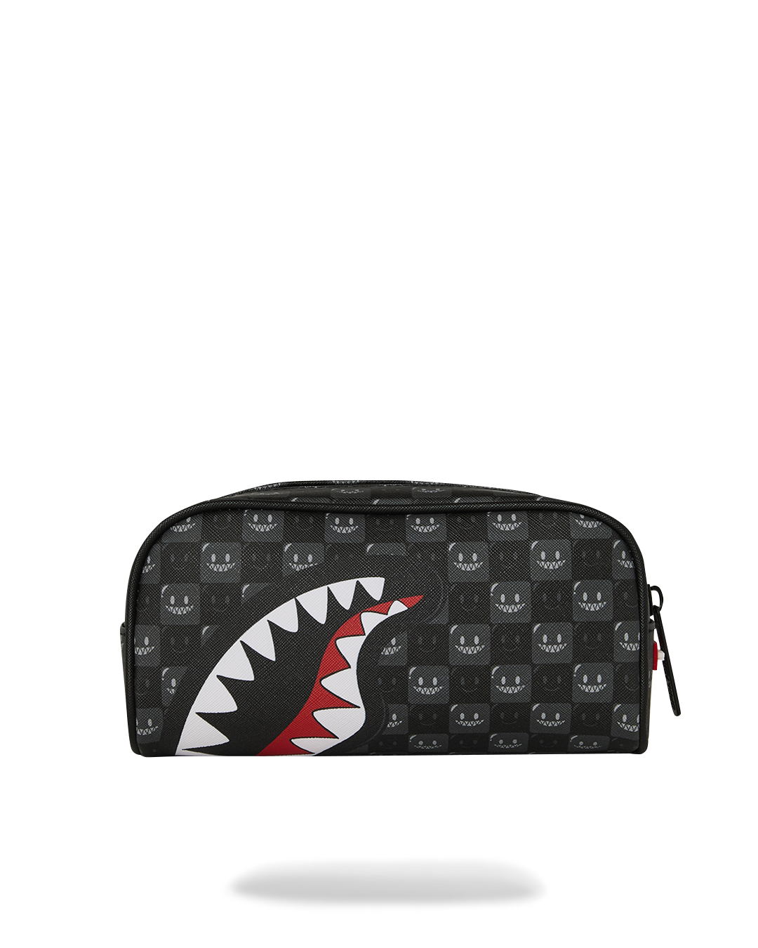 SHARKS IN PARIS WTF BUBBLY BLACK CHECK PENCIL POUCH