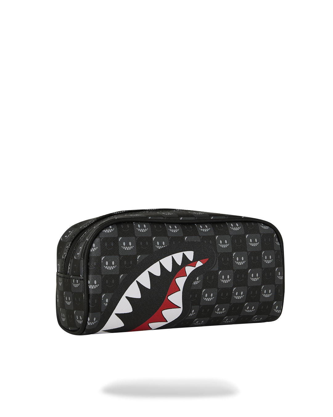 SHARKS IN PARIS WTF BUBBLY BLACK CHECK PENCIL POUCH
