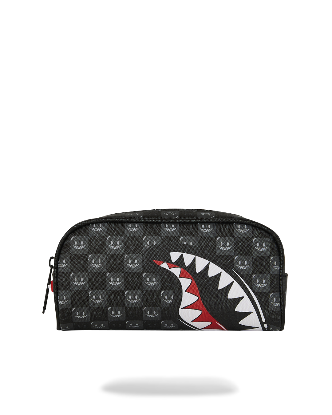 SHARKS IN PARIS WTF BUBBLY BLACK CHECK PENCIL POUCH