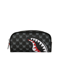 SHARKS IN PARIS WTF BUBBLY BLACK CHECK PENCIL POUCH