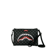 SHARKS IN PARIS WTF BUBBLY BLACK CHECK POUCHETTE