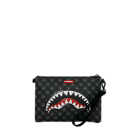 SHARKS IN PARIS WTF BUBBLY BLACK CHECK POUCHETTE