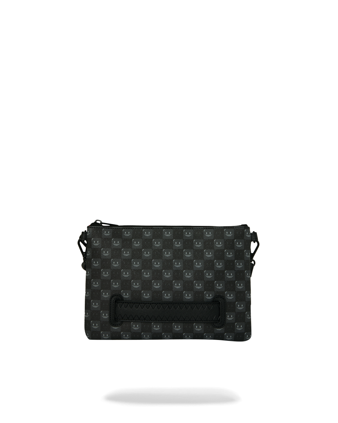 SHARKS IN PARIS WTF BUBBLY BLACK CHECK POUCHETTE