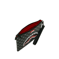 SHARKS IN PARIS WTF BUBBLY BLACK CHECK POUCHETTE