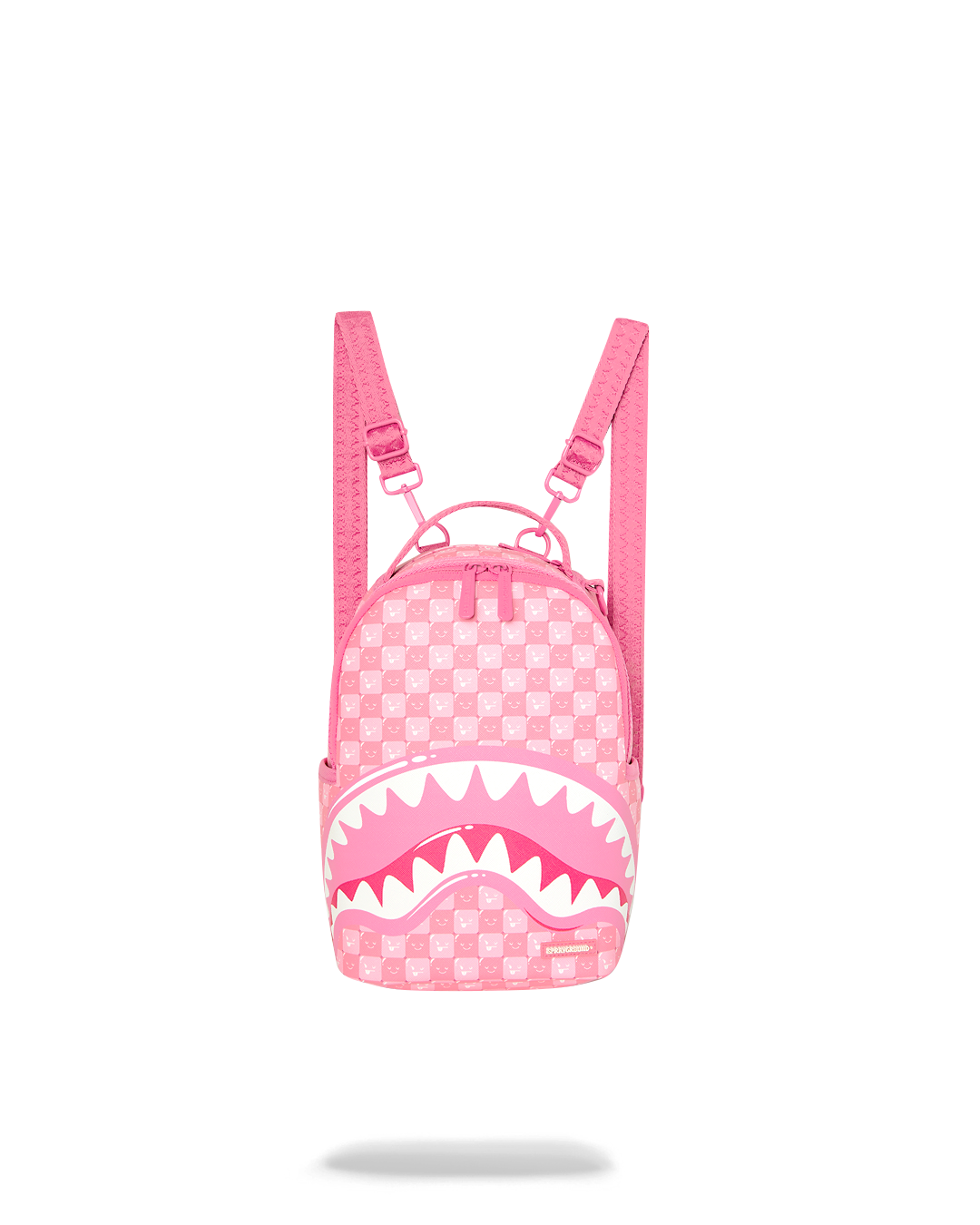 PINK NEW CHECK FACES MINI BACKPACK