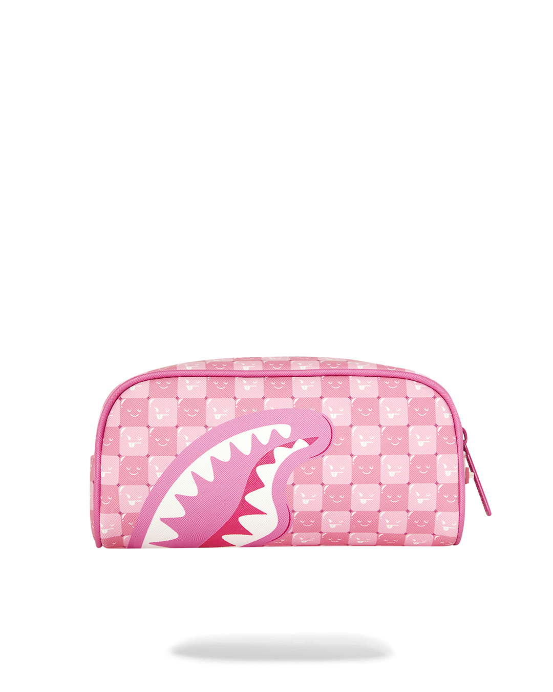 PINK NEW CHECK FACES PENCIL POUCH