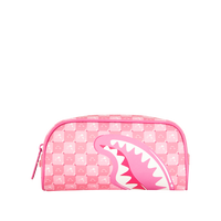 PINK NEW CHECK FACES PENCIL POUCH