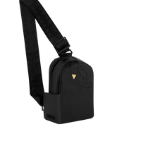 BLACKED OUT EMBOSSED GOLD TOOTH BACKPACK SLING