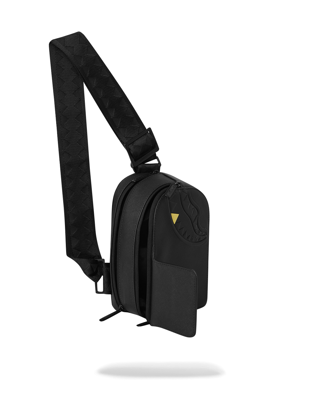 BLACKED OUT EMBOSSED GOLD TOOTH BACKPACK SLING