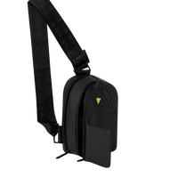 BLACKED OUT EMBOSSED GOLD TOOTH BACKPACK SLING