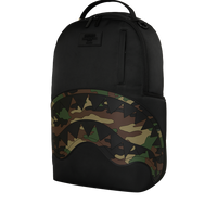 SHARK CENTRAL BLACK NYLON CAMO EMBOSSED SHARK DLXSR BACKPACK