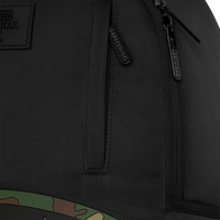 SHARK CENTRAL BLACK NYLON CAMO EMBOSSED SHARK DLXSR BACKPACK
