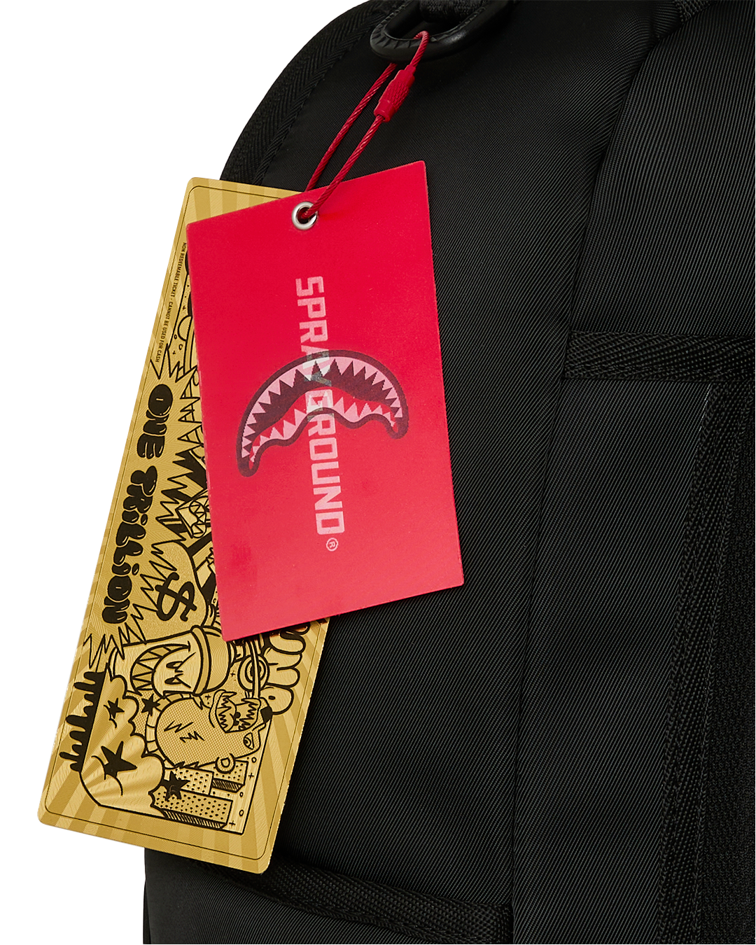 SHARK CENTRAL BLACK NYLON CAMO EMBOSSED SHARK DLXSR BACKPACK
